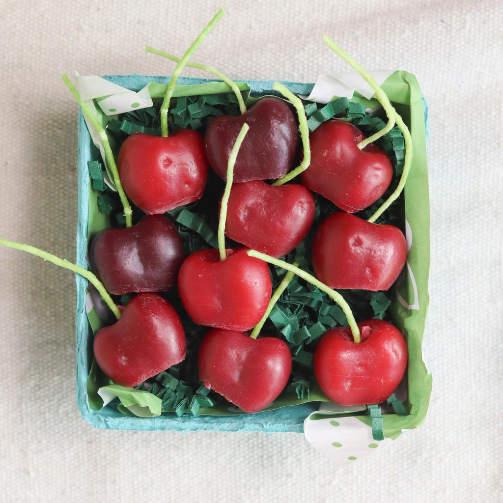 Dark Cherry Birthday Candles Set of 10 | Beeswax