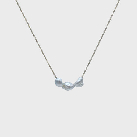 Petite Silvery White South Sea Pearl Necklace