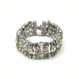 Vintage Triple Row Diamante Bracelet