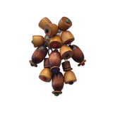 1940s Miriam Haskell Wooden & Glass Brooch | Vintage