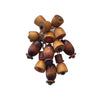 1940s Miriam Haskell Wooden & Glass Brooch | Vintage