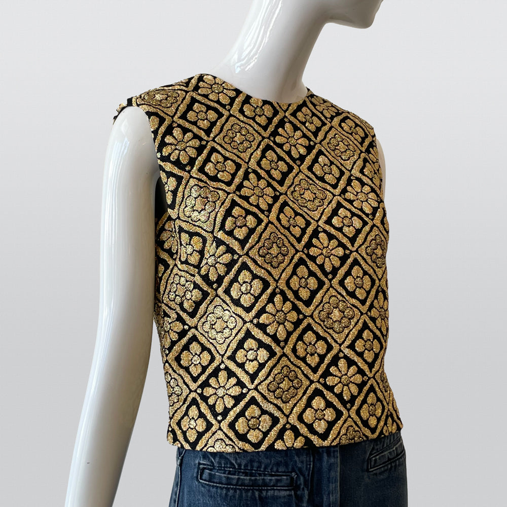 60s Lurex Sleeveless Top