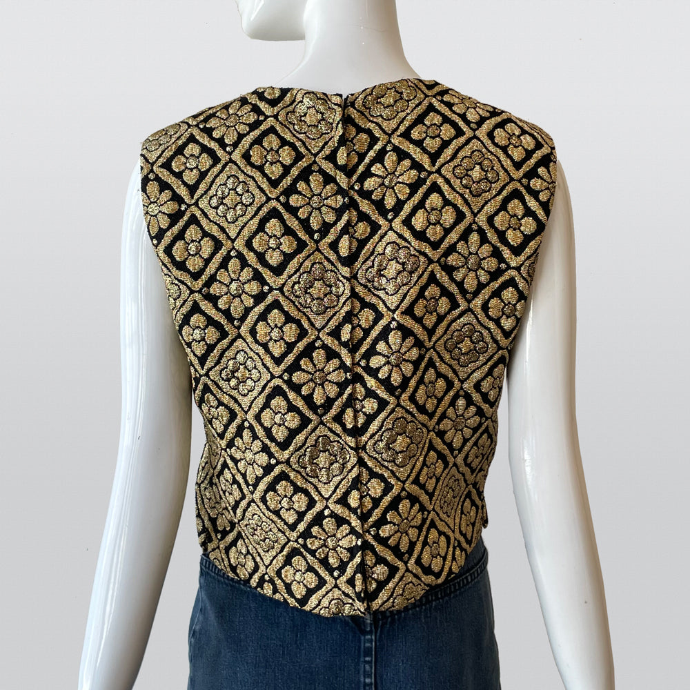 60s Lurex Sleeveless Top