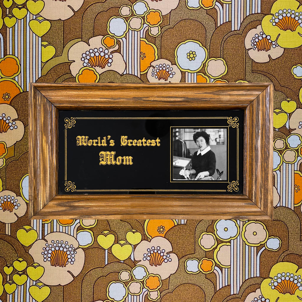 70s “World’s Greatest Mom” Solid Oak Frame