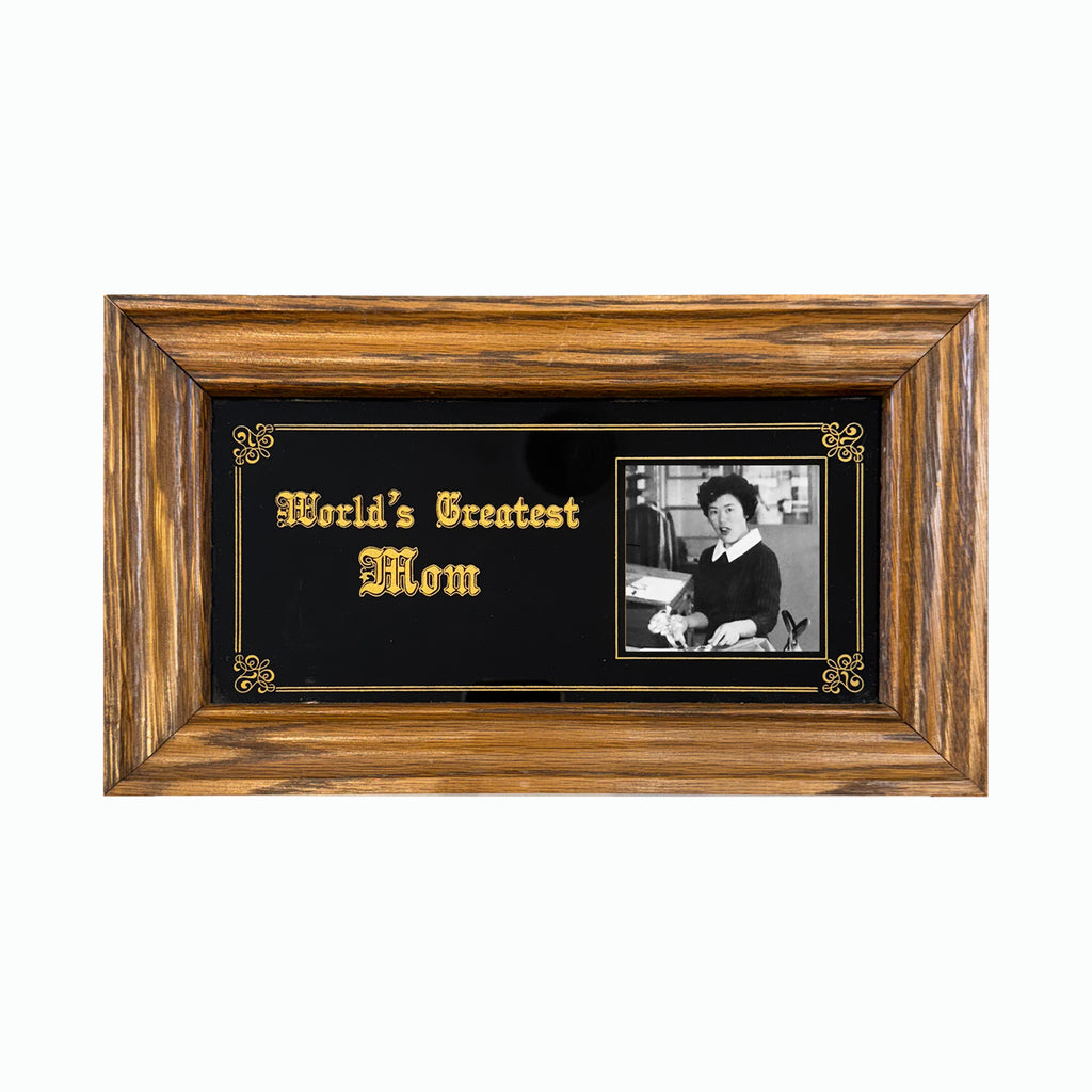 70s “World’s Greatest Mom” Solid Oak Frame