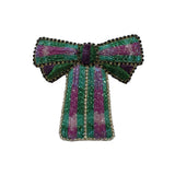 Pretty Bow Brooch Green & Purple | Céleste Mogador