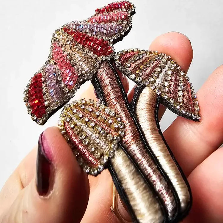 Amanita Panther Mushroom Brooch | Céleste Mogador