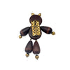Antique Articulated Wooden Bear Brooch