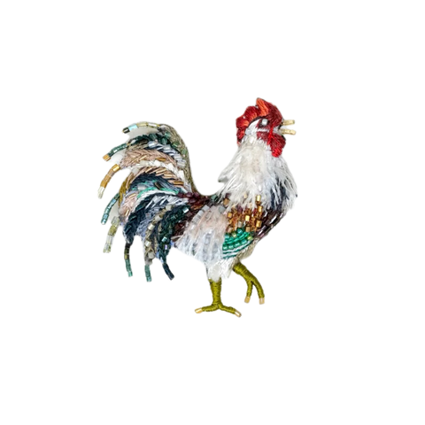 Aurora Rooster Brooch | Trovelore