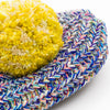 Super Mix Pom Knit Slippers | Blue