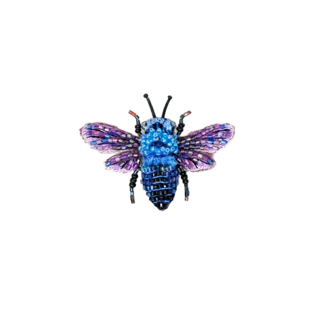 Blue Bumble Bee Brooch | Trovelore