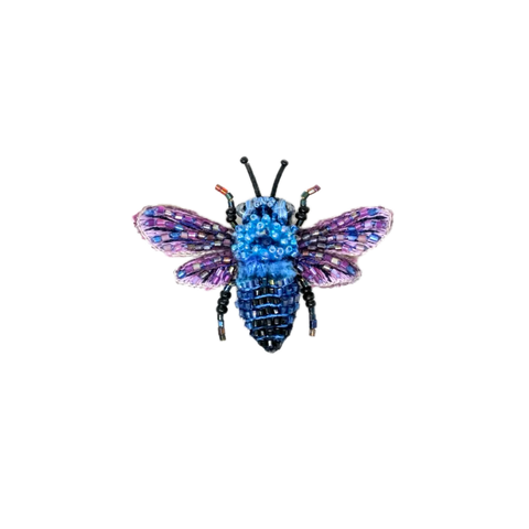Blue Bumble Bee Brooch | Trovelore