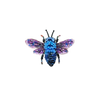 Blue Bumble Bee Brooch | Trovelore