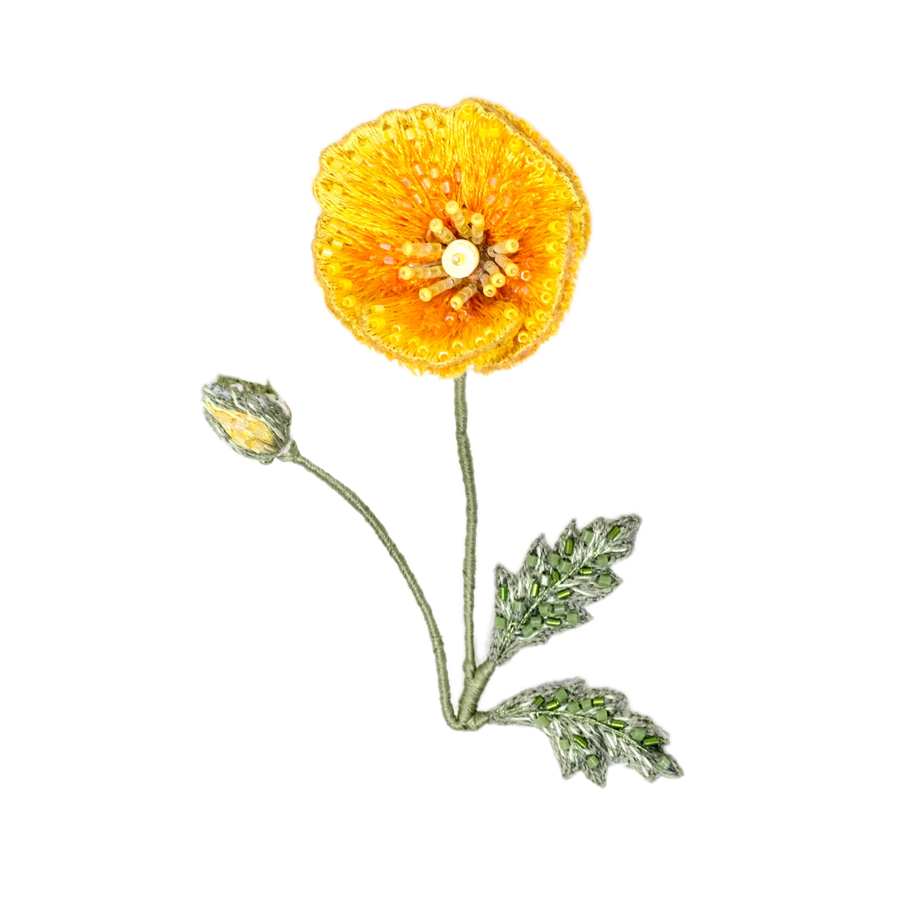 California Golden Poppy Brooch | Trovelore