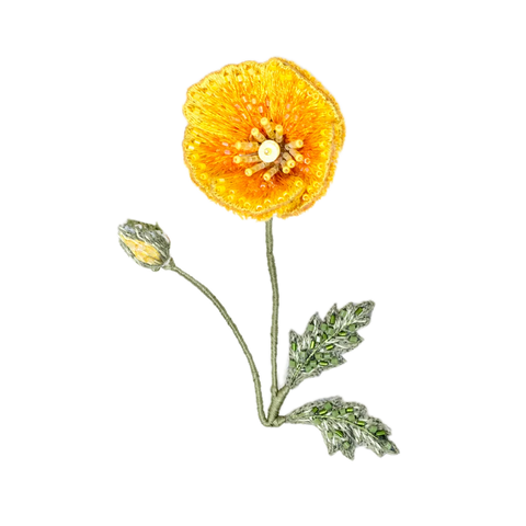 California Golden Poppy Brooch | Trovelore | PRE-ORDER ARRIVING MID MAY