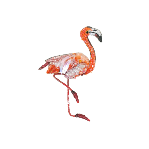 Caribbean Flamingo Brooch | Trovelore