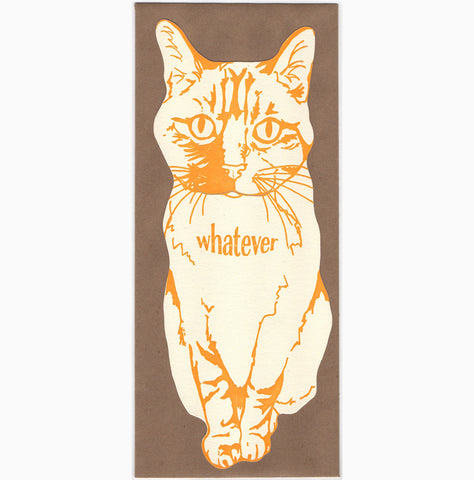 “Whatever” Cat Card | Blackbird Letterpress