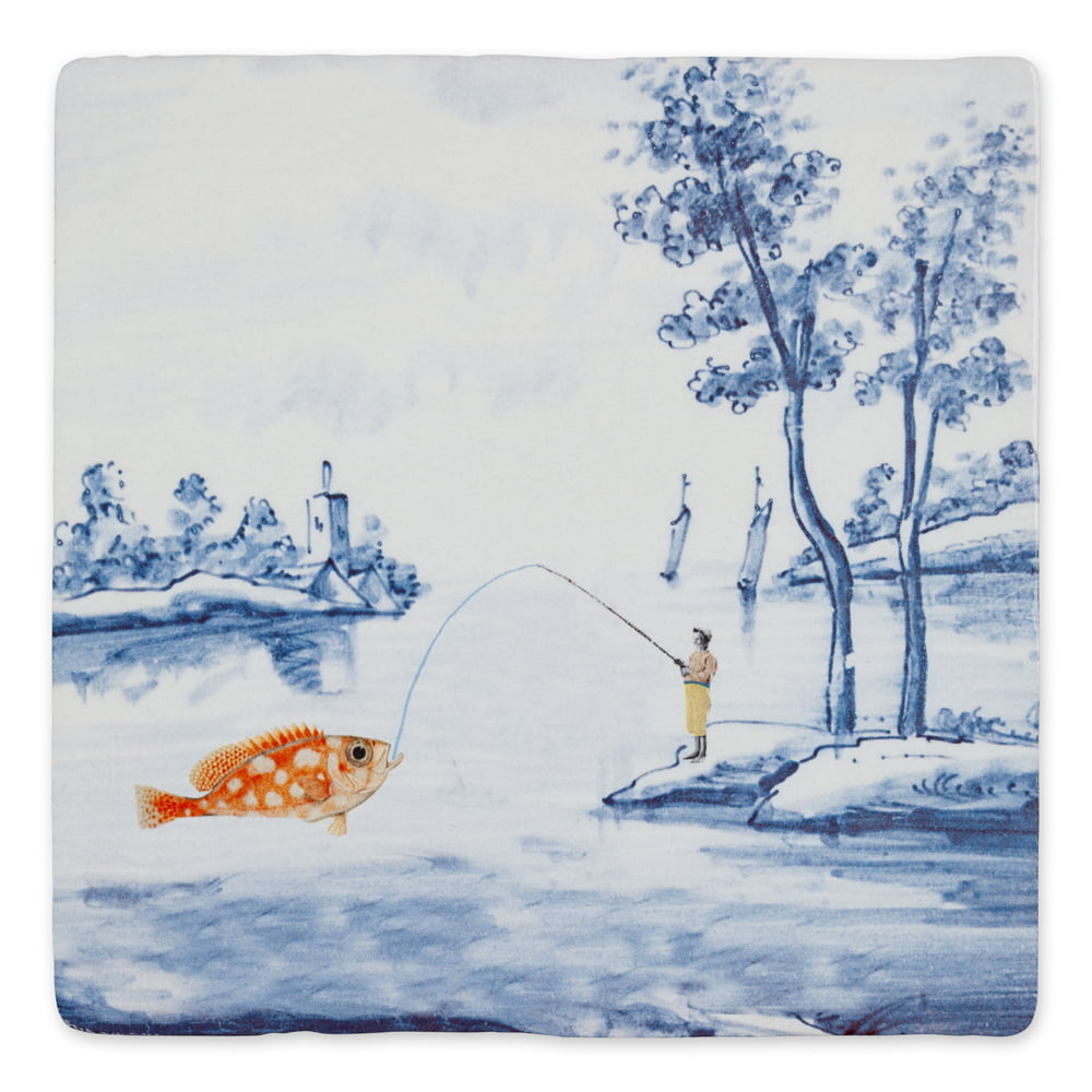 Catching The Big Fish Ceramic Tile Art | Netherlands