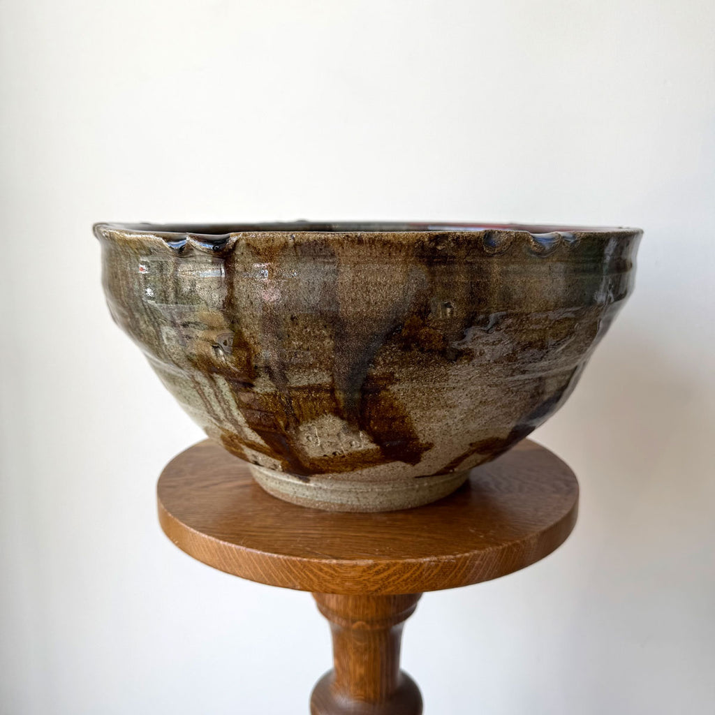 Oversized One-of-a-Kind Handcrafted Ceramic Bowl