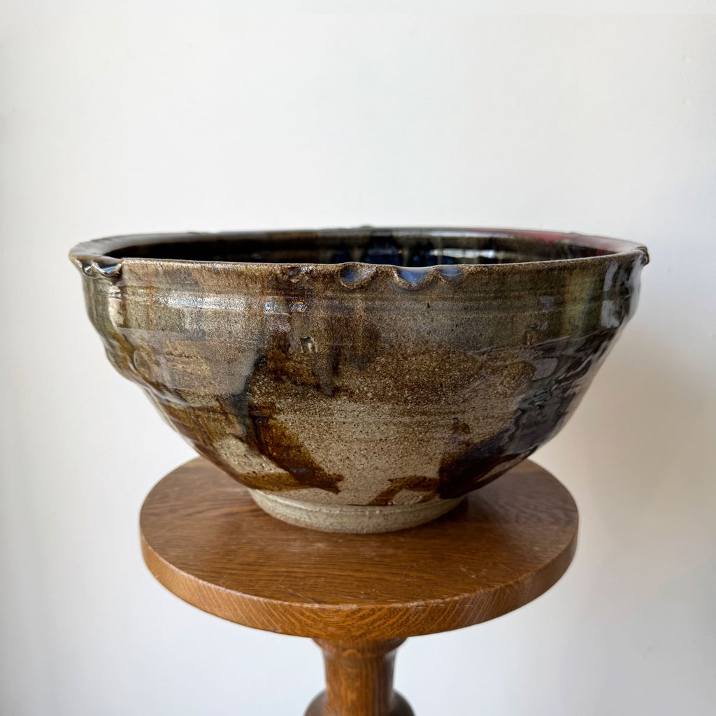 Oversized One-of-a-Kind Handcrafted Ceramic Bowl