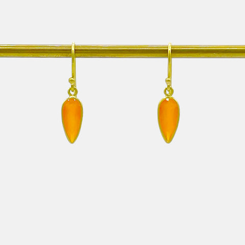 Small Champ Petal Earrings | Carnelian