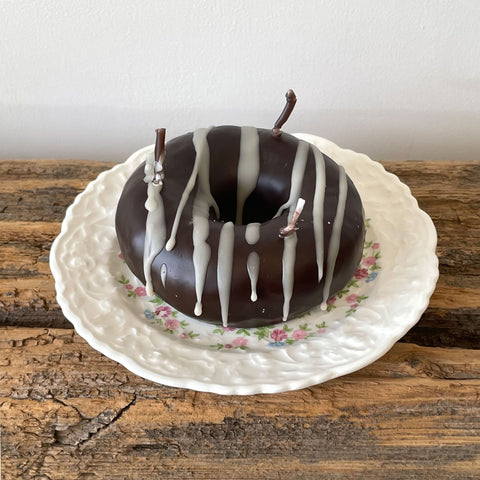 Chocolate Frosted Donut Candle | Italy