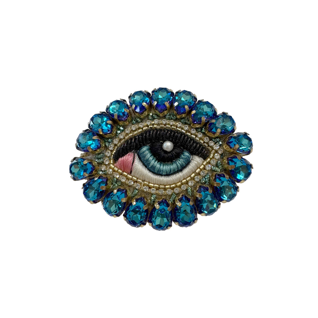 Disturbing Eye Brooch Blue | Céleste Mogador