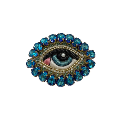 Disturbing Eye Brooch Blue | Céleste Mogador