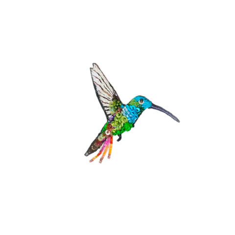 Emerald Chin Hummingbird Brooch | Trovelore | PRE-ORDER ARRIVING MID MAY