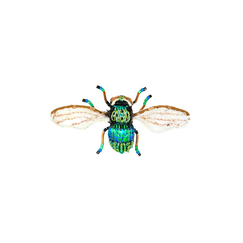 Green Crowned Woodnymph Brooch | Trovelore