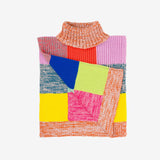 Patchwork Knit Dickie | Flame White