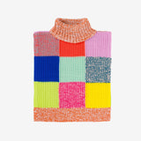 Patchwork Knit Dickie | Flame White