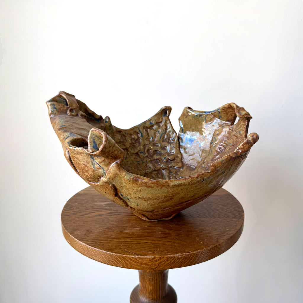 Vintage Freeform Slab Bowl