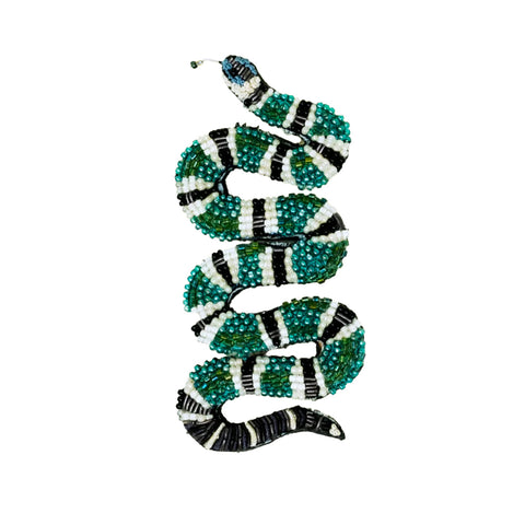 Green Banded Snake Brooch  | Trovelore