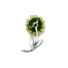 MCM Enamel Hydrangea Rhinestone Flower Brooch  | Vintage