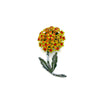MCM Enamel Hydrangea Rhinestone Flower Brooch  | Vintage