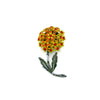 MCM Enamel Hydrangea Rhinestone Flower Brooch