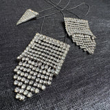 1920s One of a Kind Antique Deco Triangle Diamanté Pendant