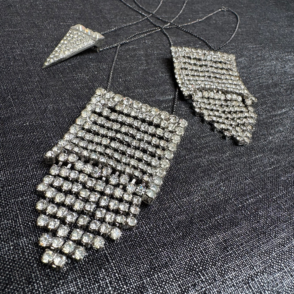 Vintage Deco Stepped Diamanté Pendant