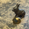 Antique Iron Rabbit Coin Bank