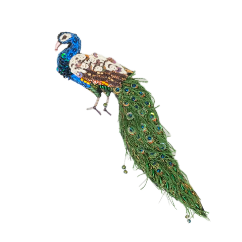 Jewelled Peacock Brooch | Trovelore