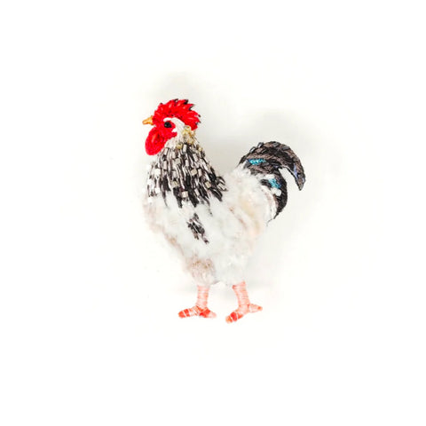 Light Sussex Chicken Brooch | Trovelore