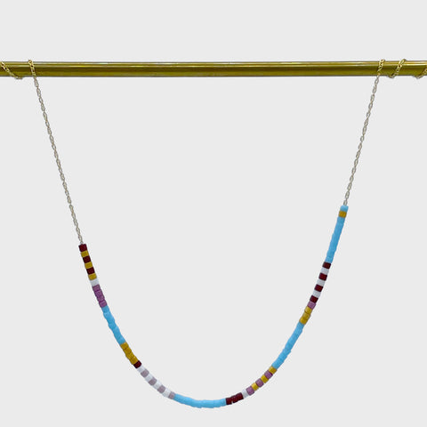 Japanese Micro Bead Necklace | Blues
