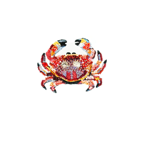 Orange Stone Crab Brooch | Trovelore