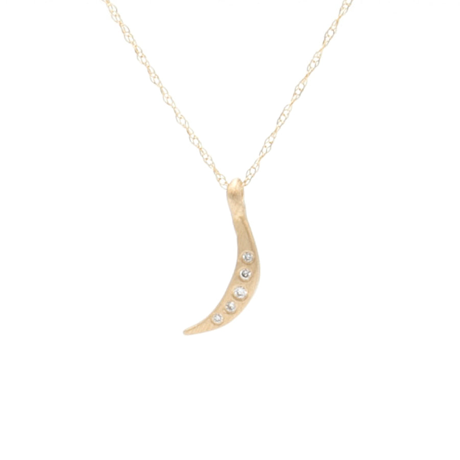 Crescent & Diamond Necklace