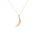 Crescent & Diamond Necklace