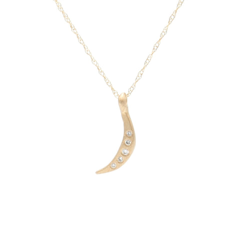 Crescent & Diamond Necklace