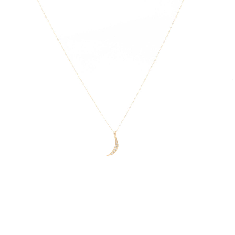 Crescent & Diamond Necklace