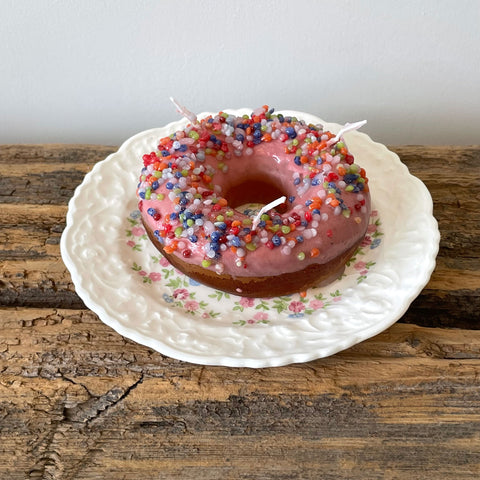 Vanilla Frosted Donut Candle | Italy