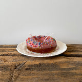 Pink Frosted Donut Candle | Italy